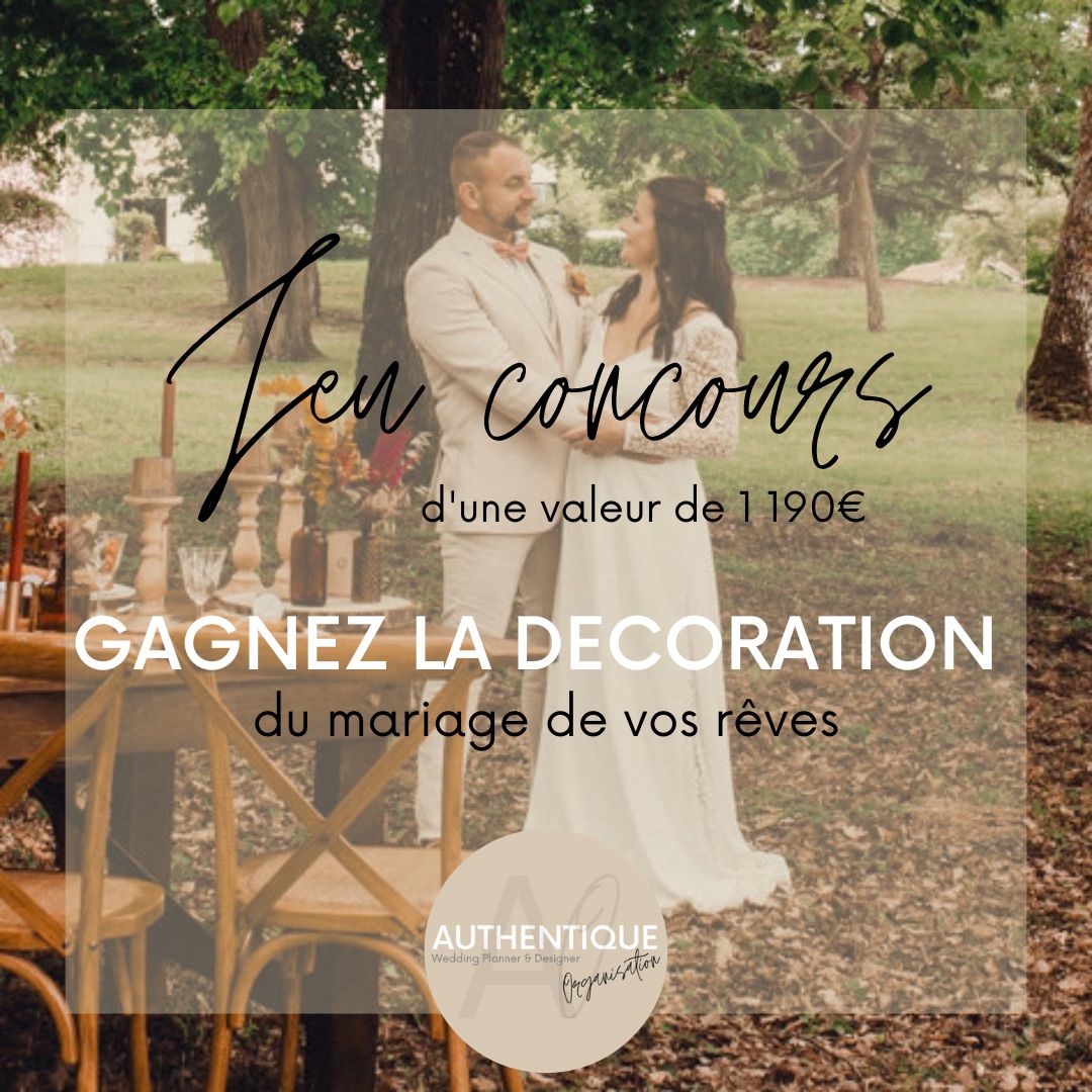 Jeu concours - Gagnez la décoration du mariage de vos rêves